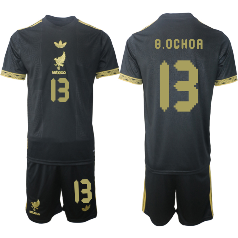 Men 2025-2026 National Team Season Mexico Black 13 Soccer Jersey